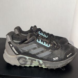 Adidas Terrex Agravic Flow 2 Womens Sz 9 Gore-Tex Black/Grey/Aqua Trail Running